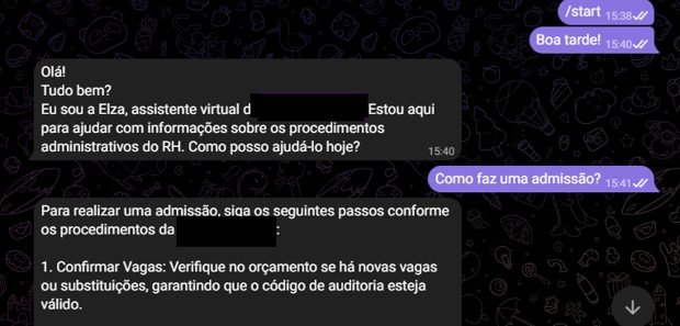 Conversa com o assistente de RH